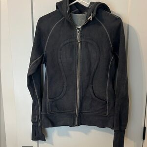 Lululemon Athletica Blue Grey Zip-Up Scuba Hoodie